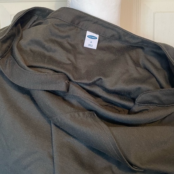 Old Navy Army Green 3/4 Sleeve Buttoned Mandarin Collar Women’s Blouse Small - Picture 10 of 14